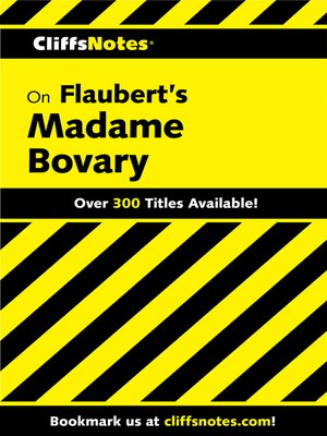 cover image of CliffsNotes on Flaubert's Madame Bovary